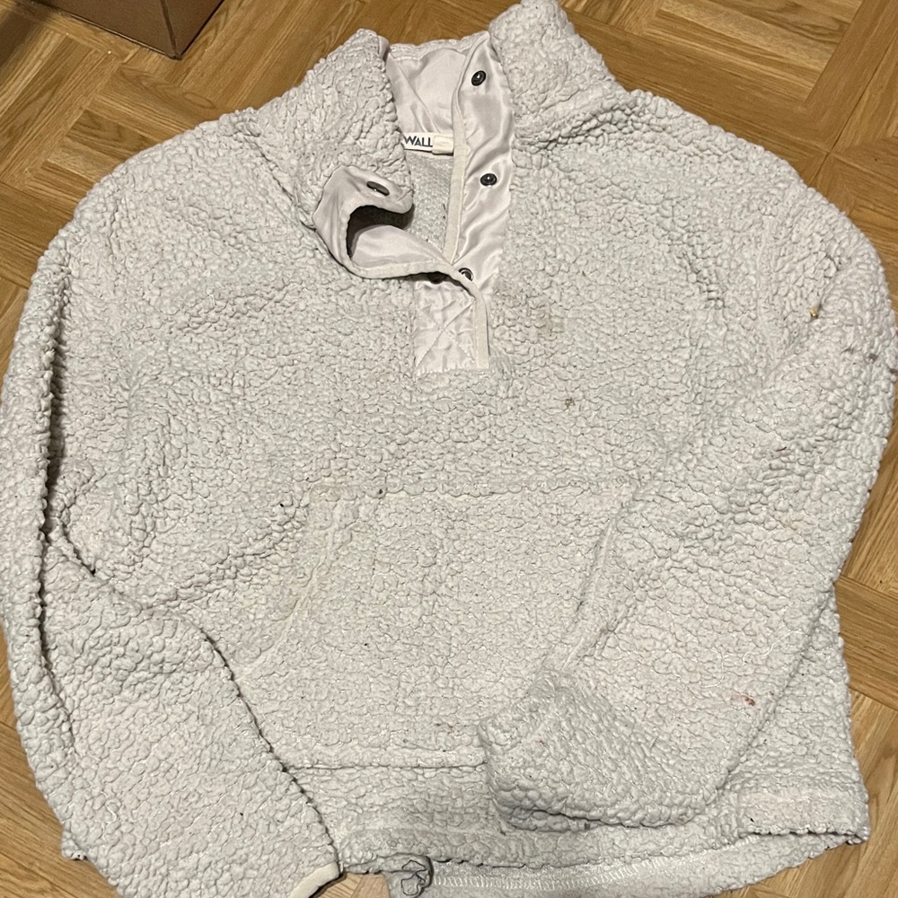 Wallflower Light Gray Sherpa Jacket